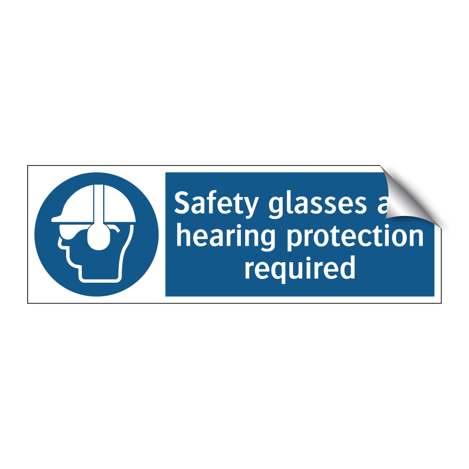 Safety glasses and hearing protection required