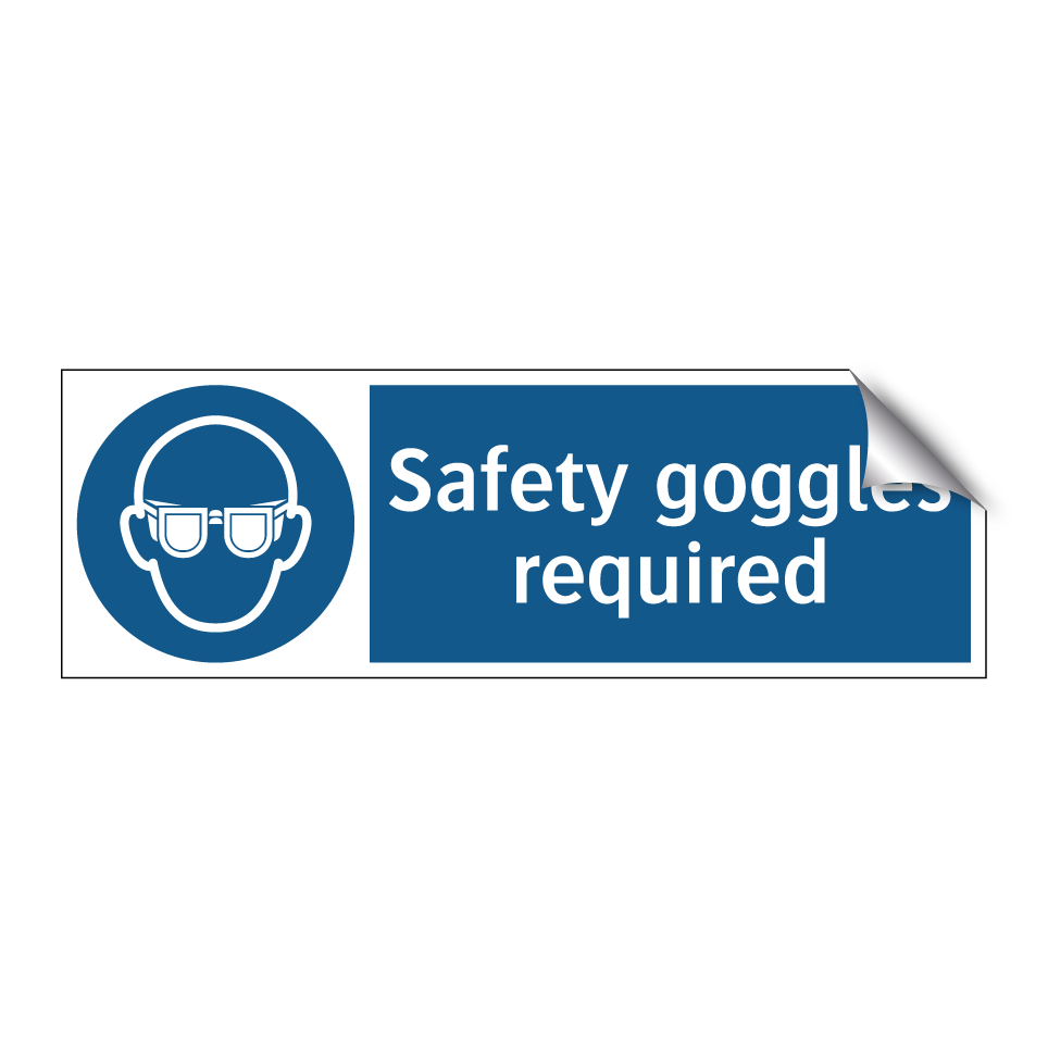Safety goggles required