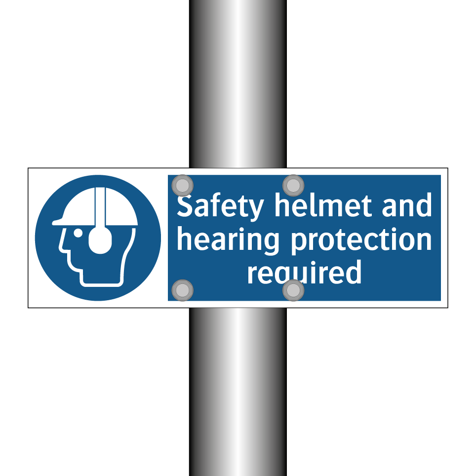 Safety helmet and hearing protection required