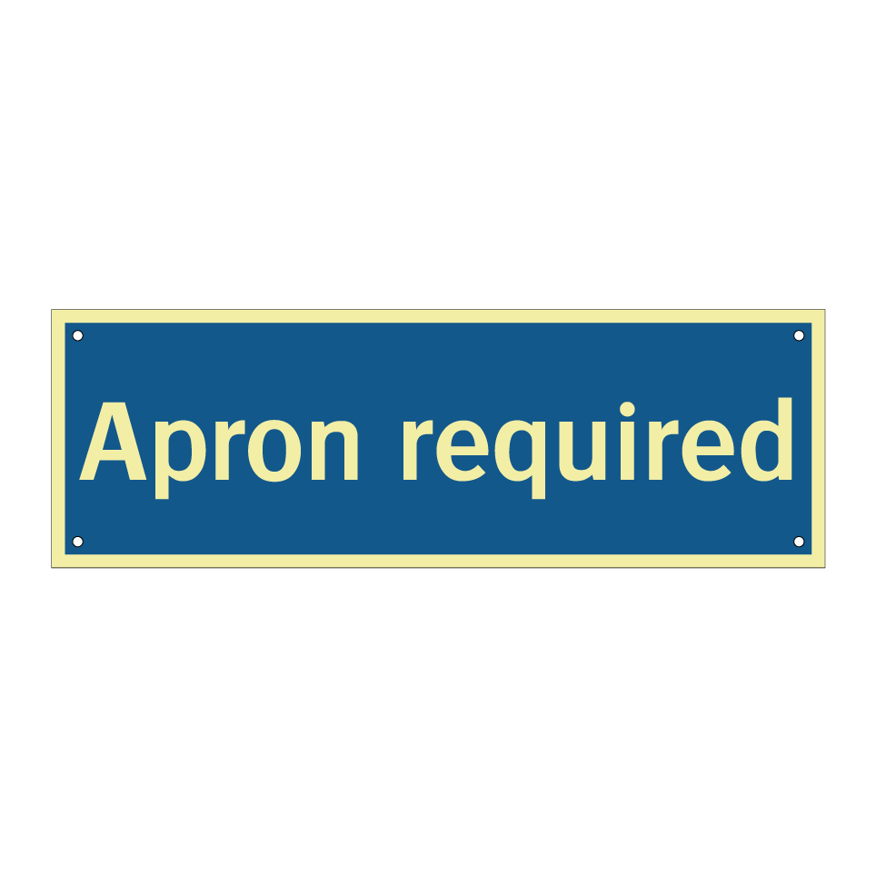 Apron required