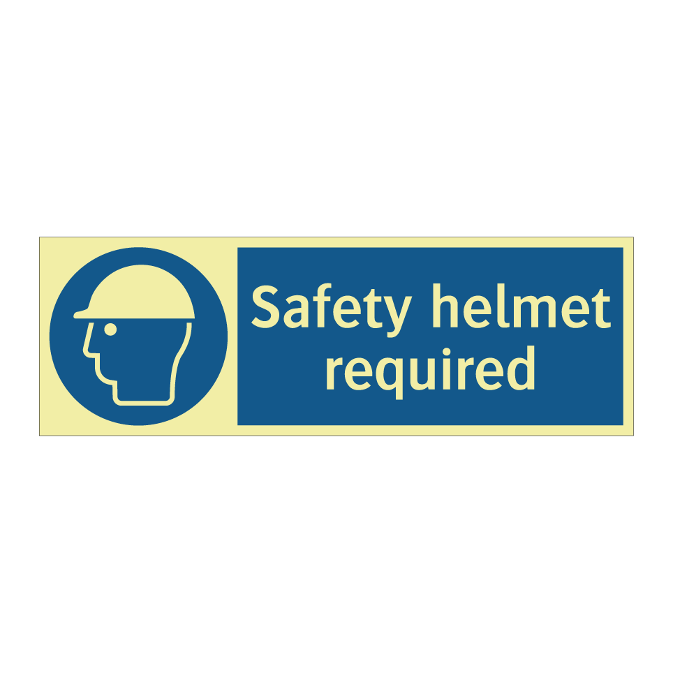 Safety helmet required
