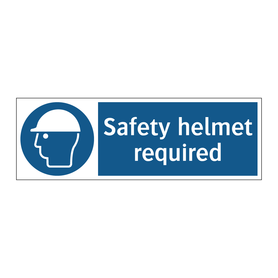 Safety helmet required