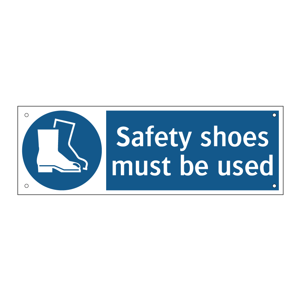Safety shoes must be used