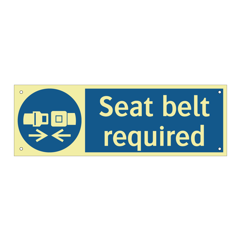 Seat belt required