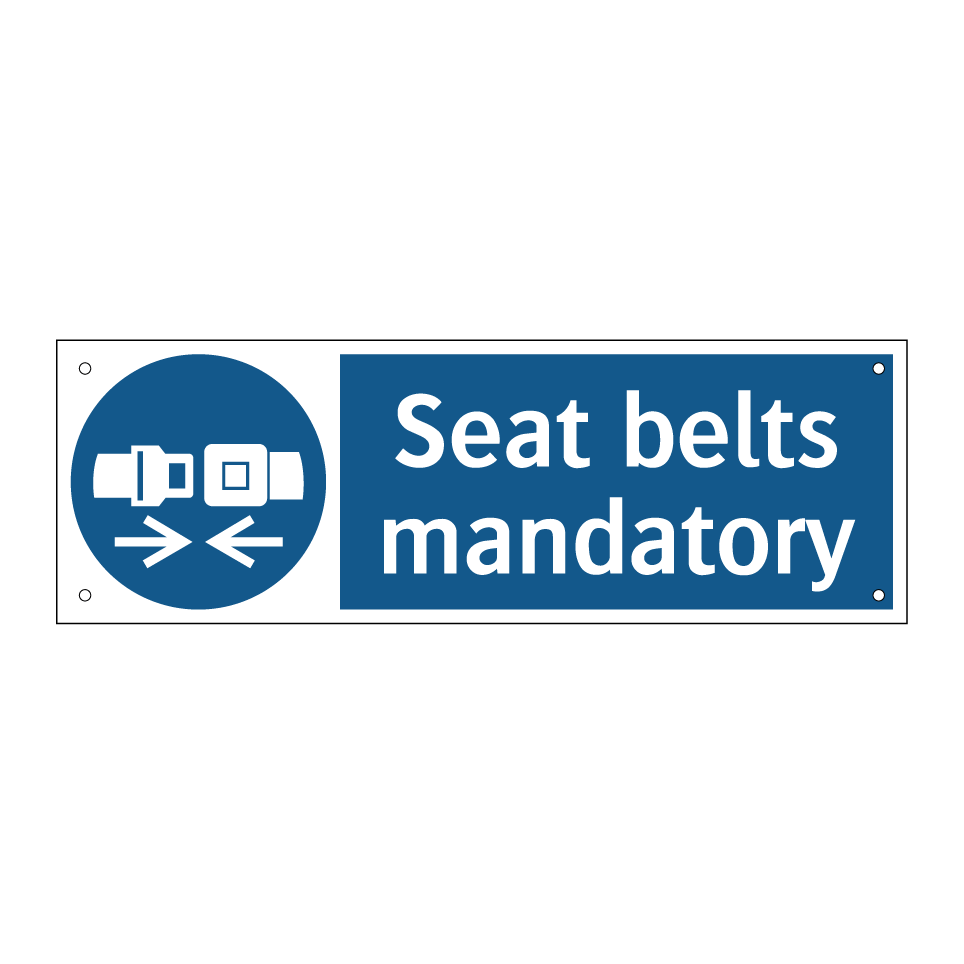 Seat belts mandatory