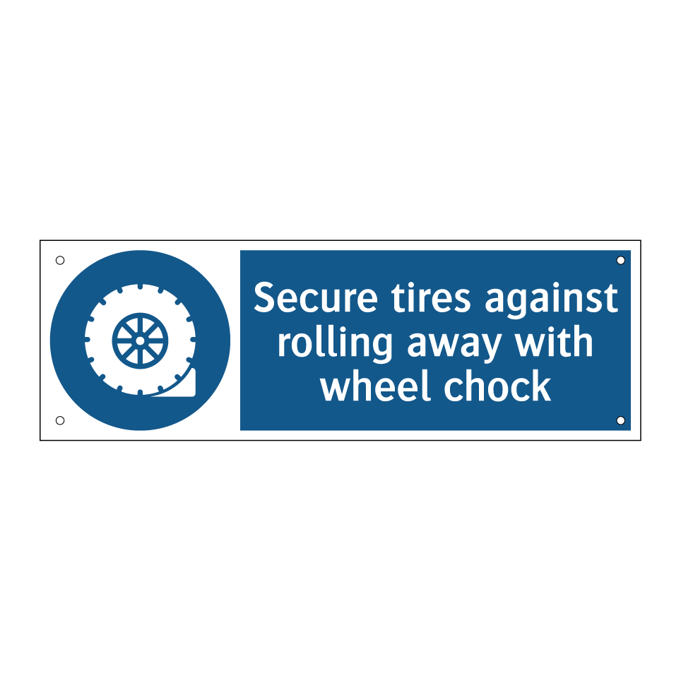 Secure tires against rolling away with wheel chock