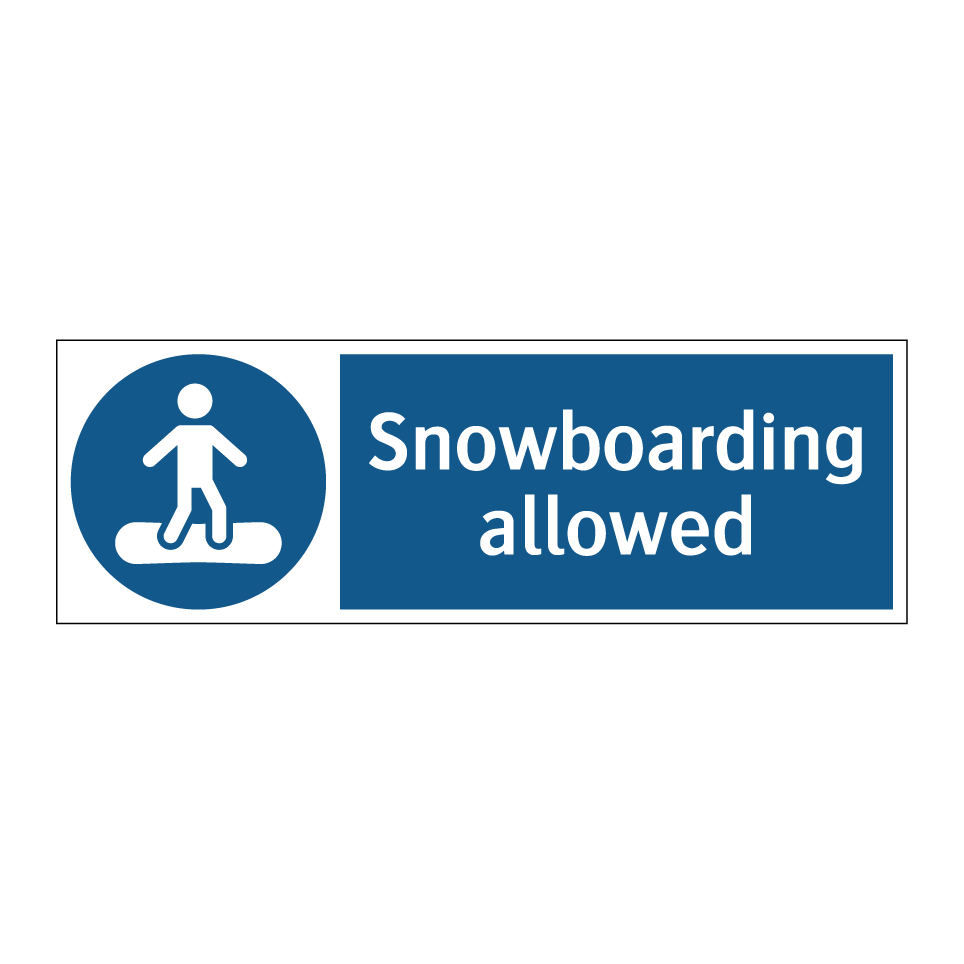 Snowboarding allowed