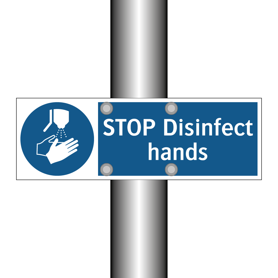 STOP Disinfect hands