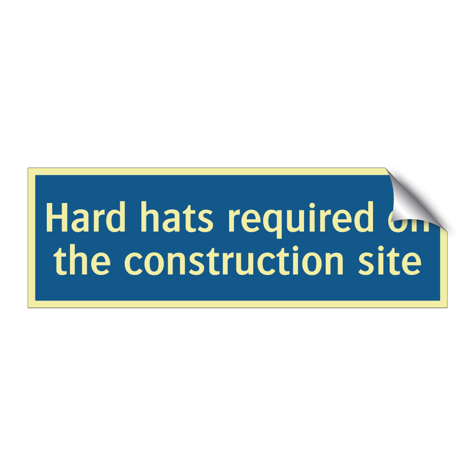 Hard hats required on the construction site