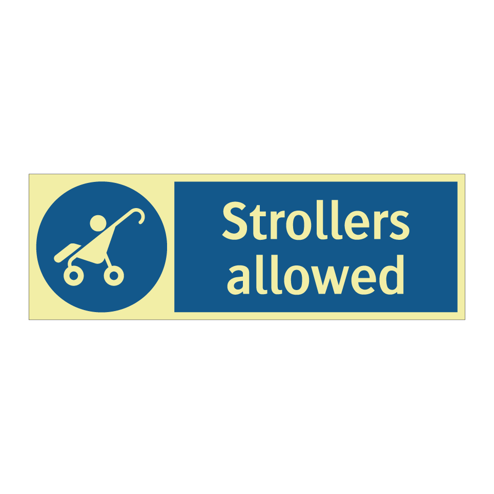 Strollers allowed