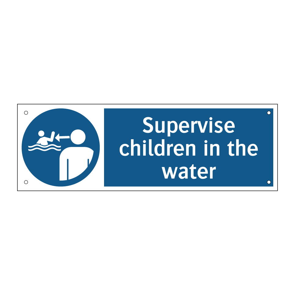 Supervise children in the water