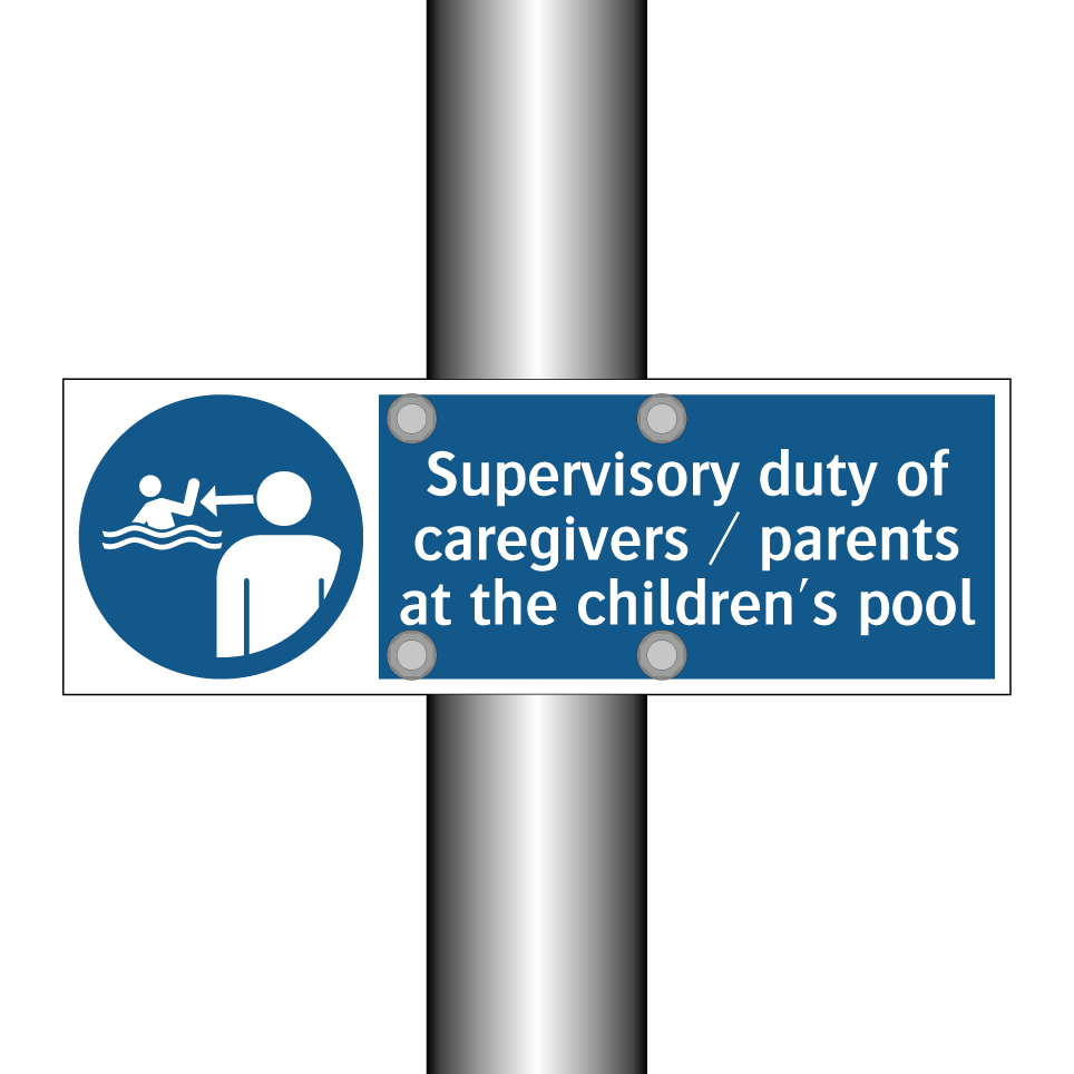 Supervisory duty of caregivers / parents at the children's pool