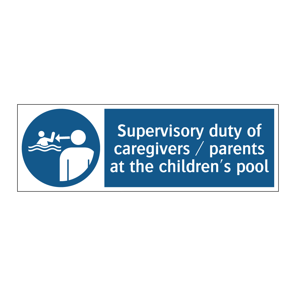 Supervisory duty of caregivers / parents at the children's pool