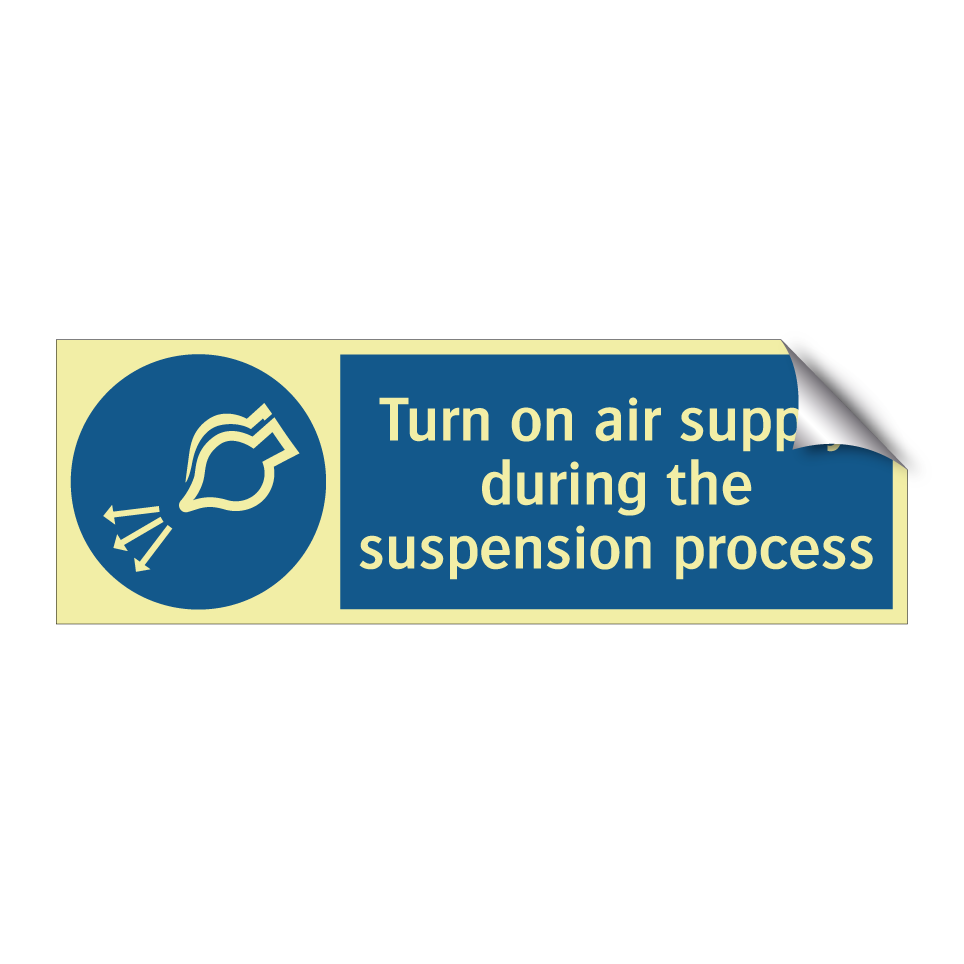 Turn on air supply during the suspension process