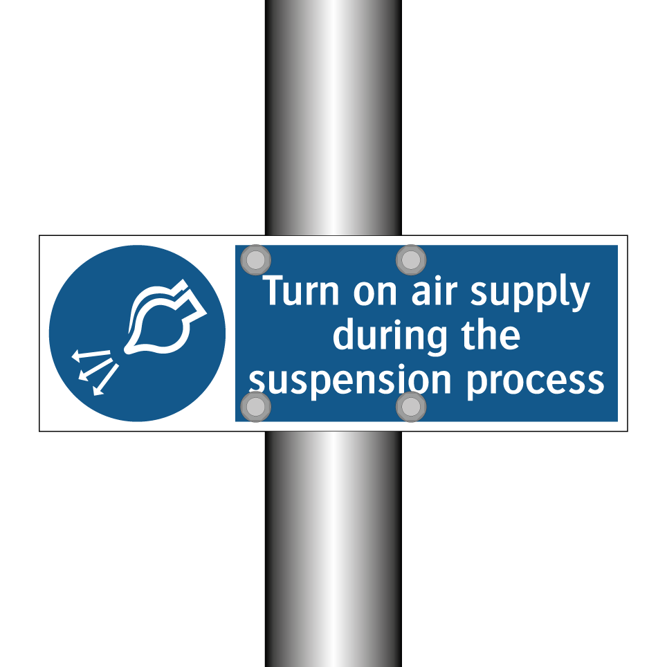 Turn on air supply during the suspension process