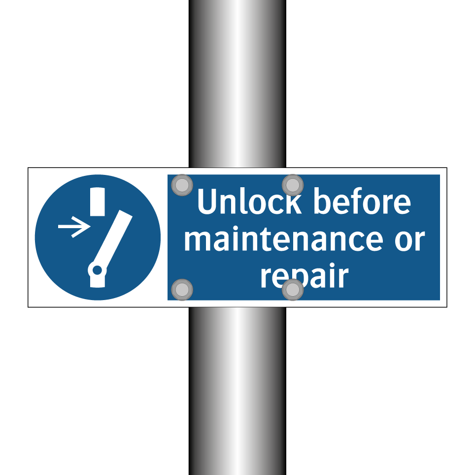Unlock before maintenance or repair