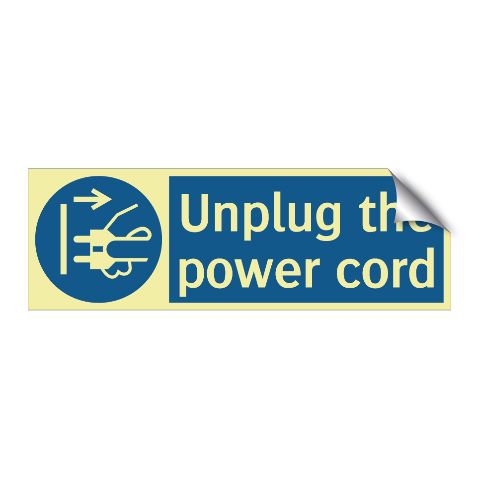 Unplug the power cord
