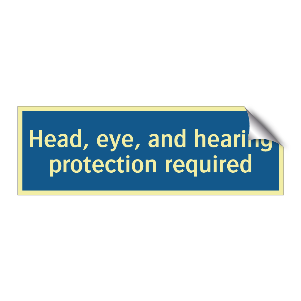 Head, eye, and hearing protection required