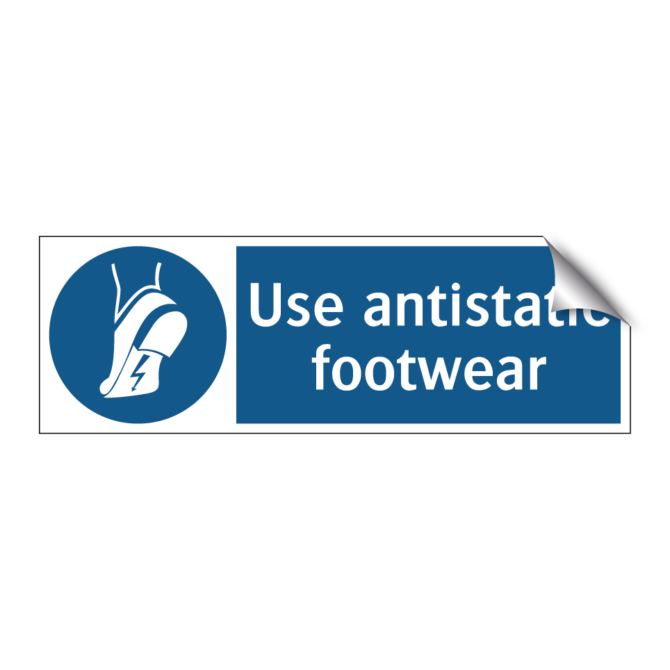 Use antistatic footwear
