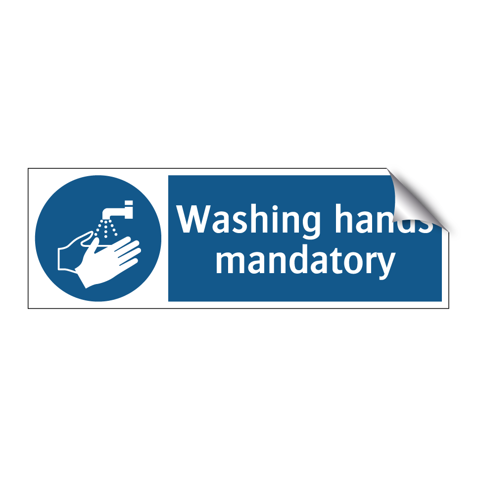Washing hands mandatory