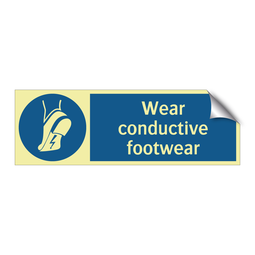 Wear conductive footwear
