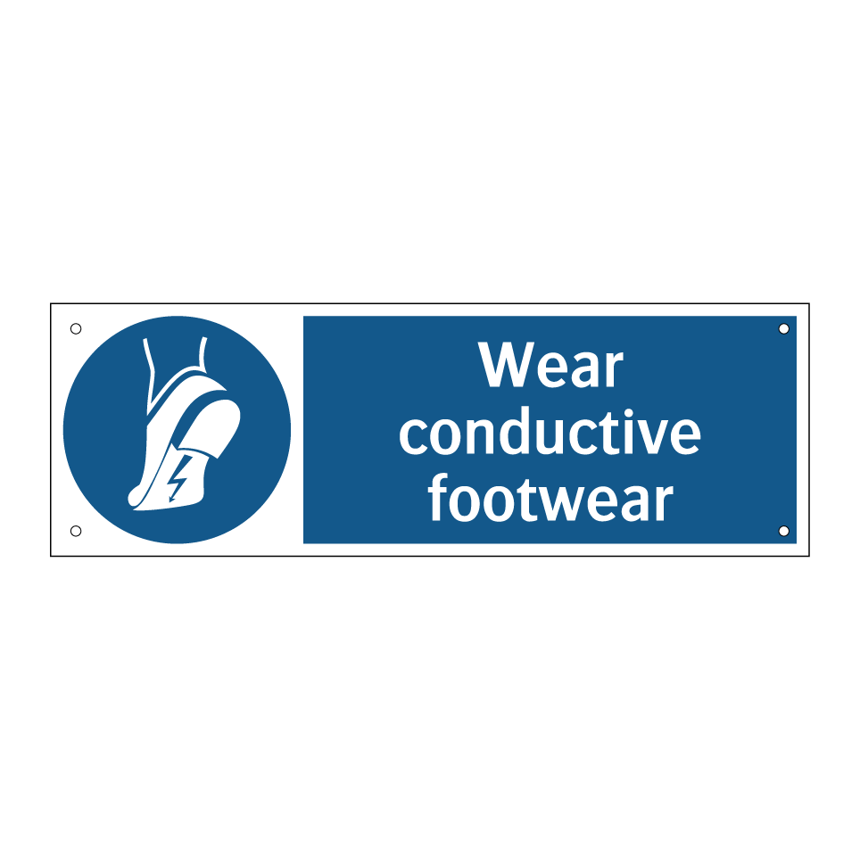 Wear conductive footwear