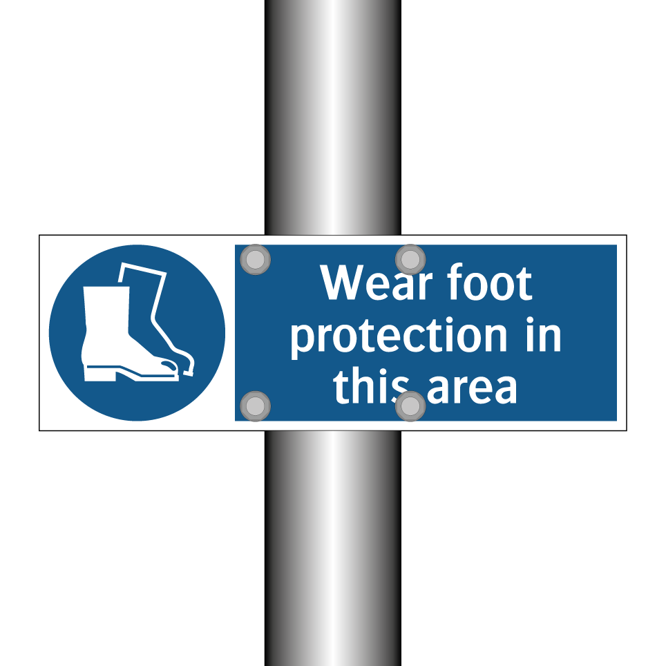 Wear foot protection in this area
