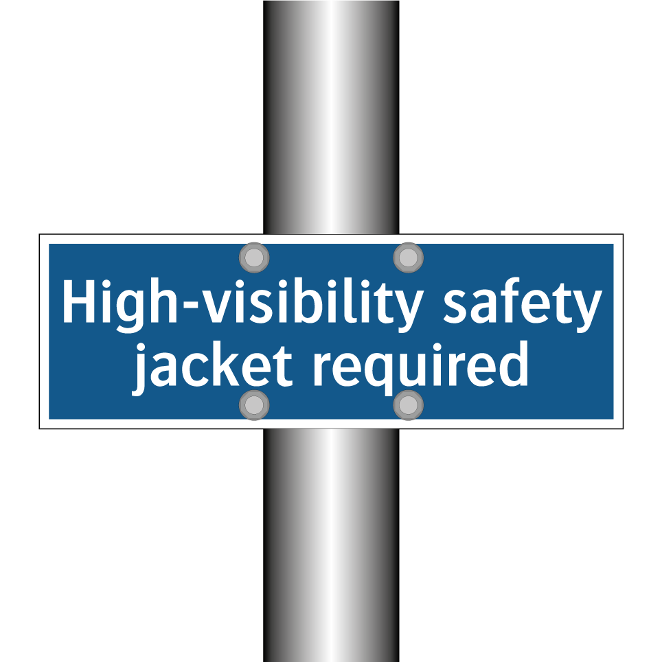 High-visibility safety jacket required