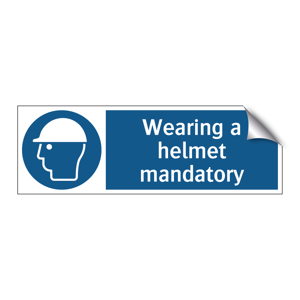 Wearing a helmet mandatory