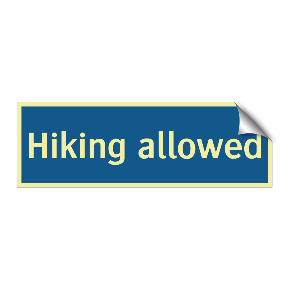 Hiking allowed