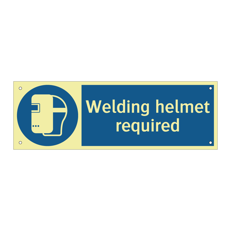 Welding helmet required