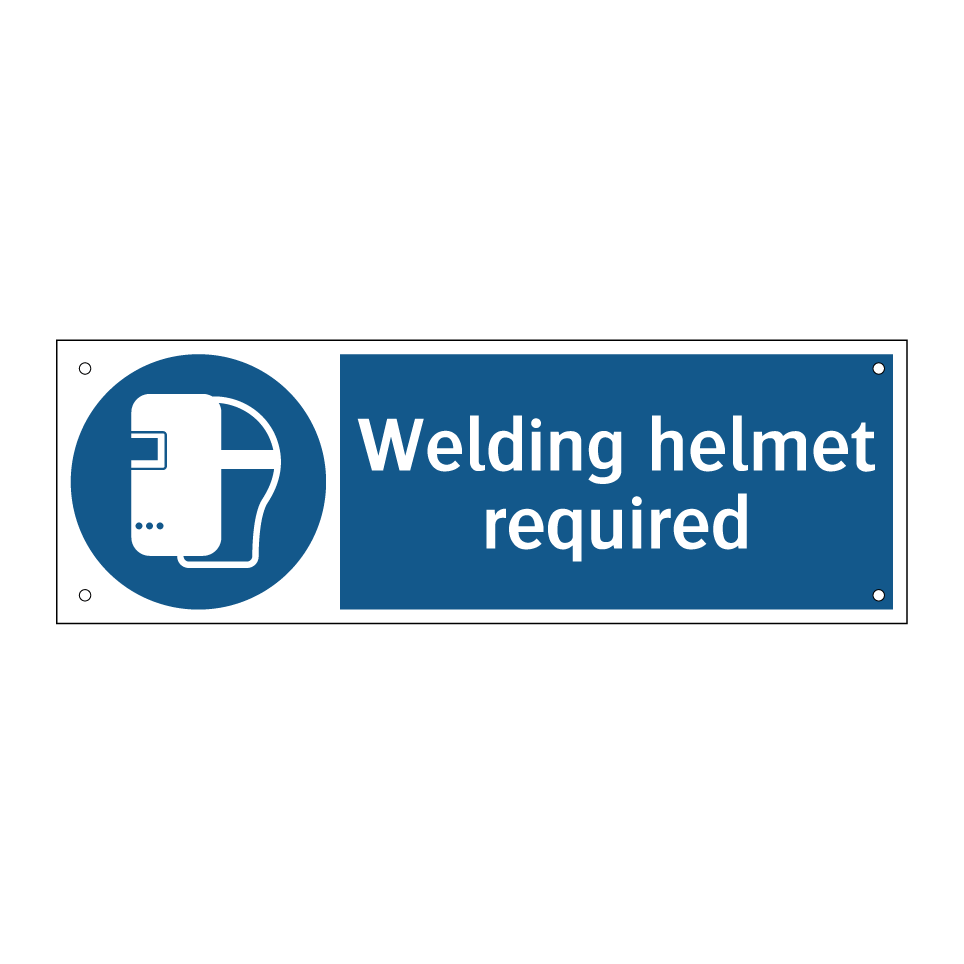 Welding helmet required