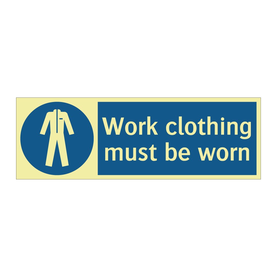 Work clothing must be worn
