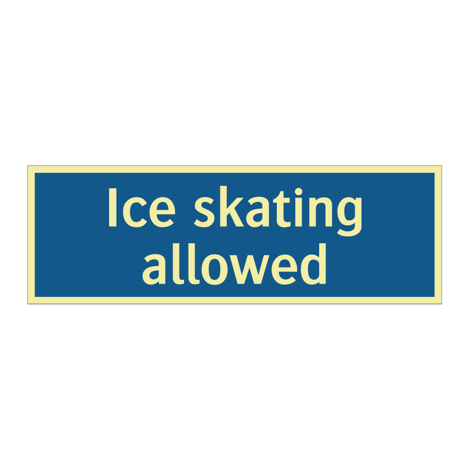 Ice skating allowed