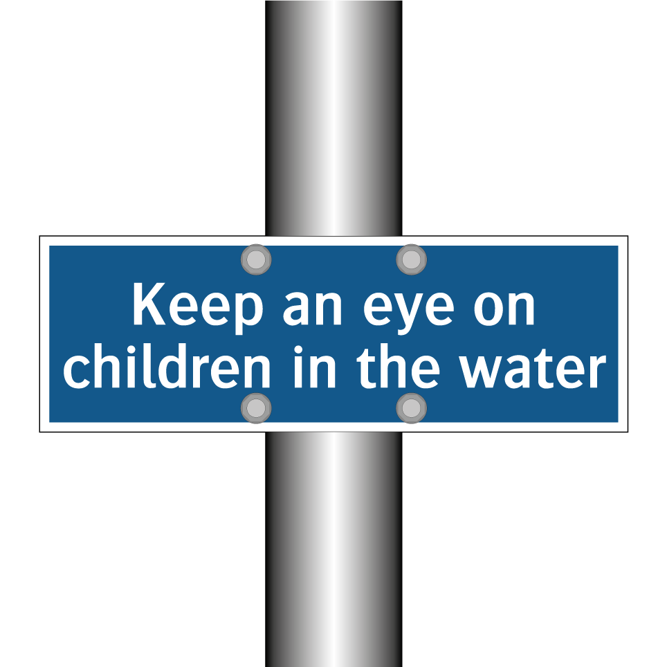 Keep an eye on children in the water