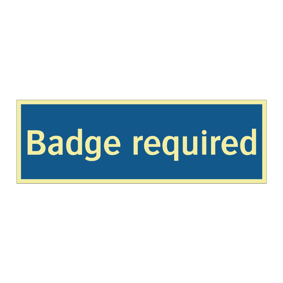 Badge required