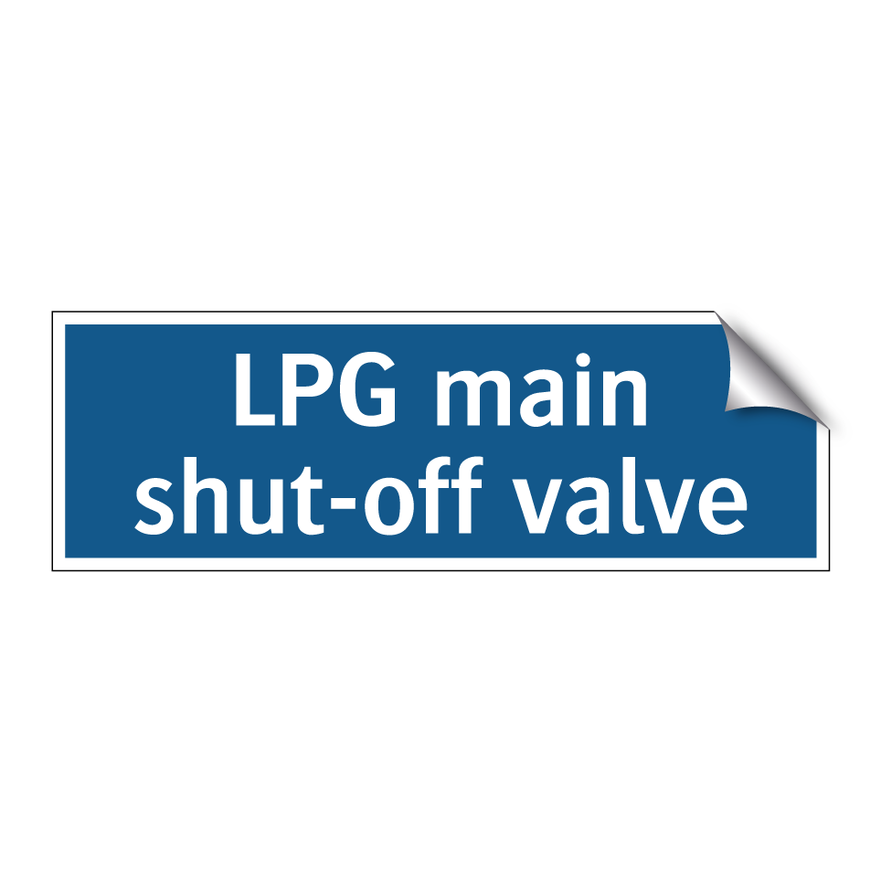 LPG main shut-off valve