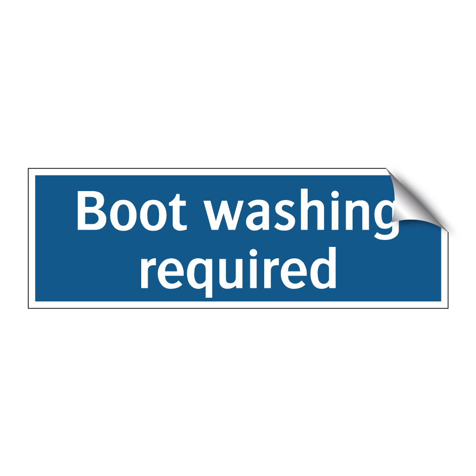Boot washing required