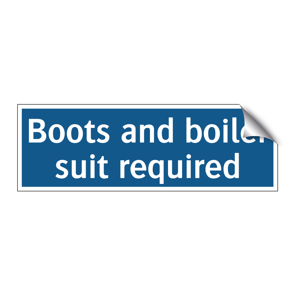 Boots and boiler suit required