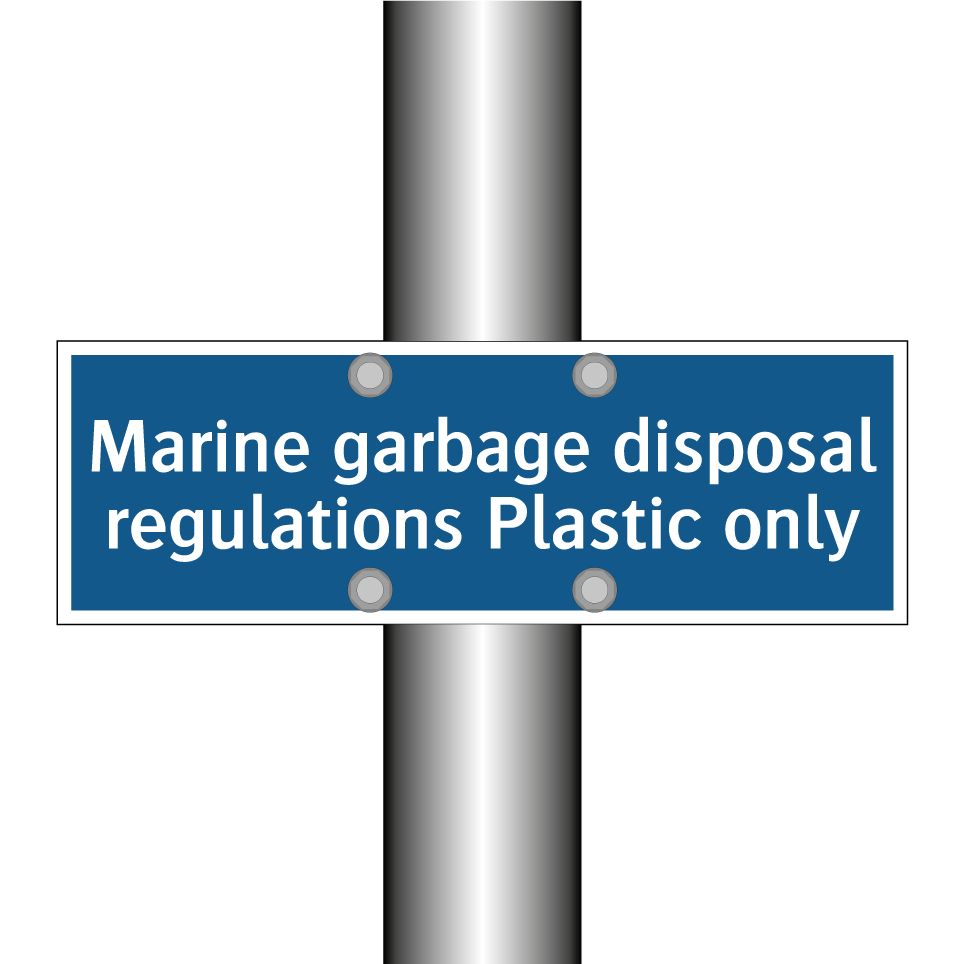 Marine garbage disposal regulations Plastic only