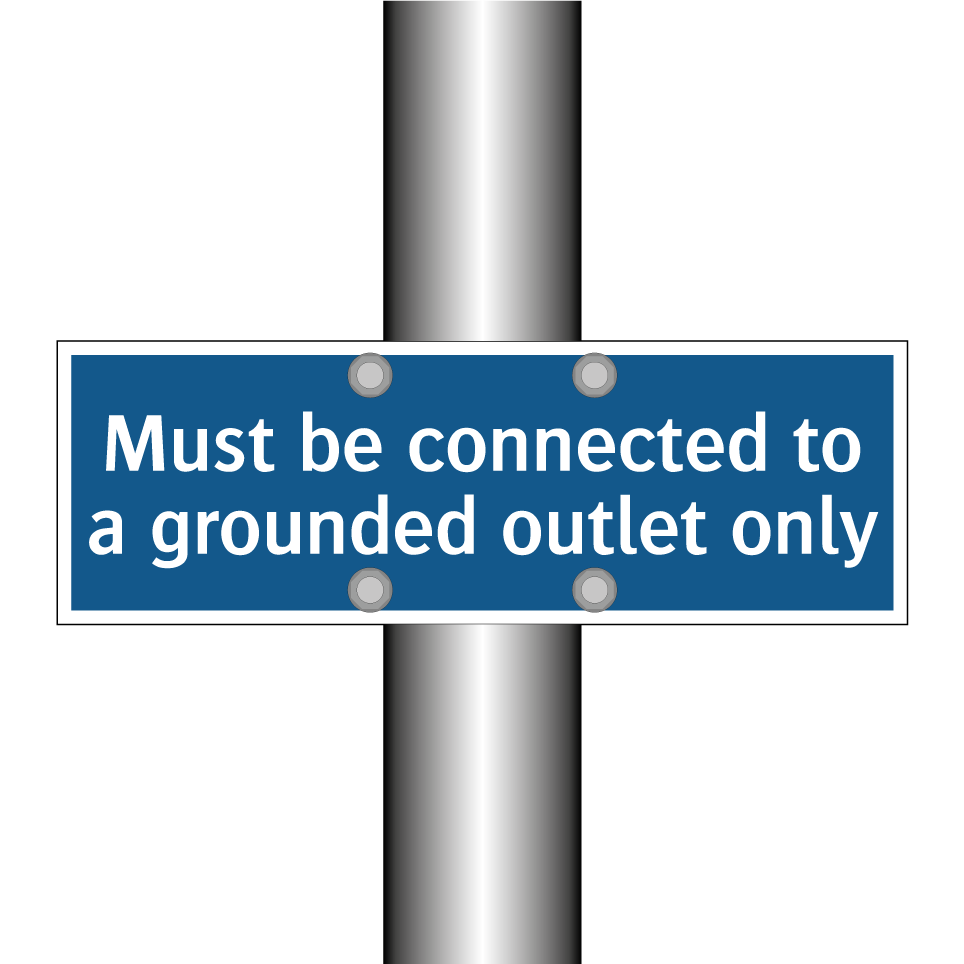 Must be connected to a grounded outlet only