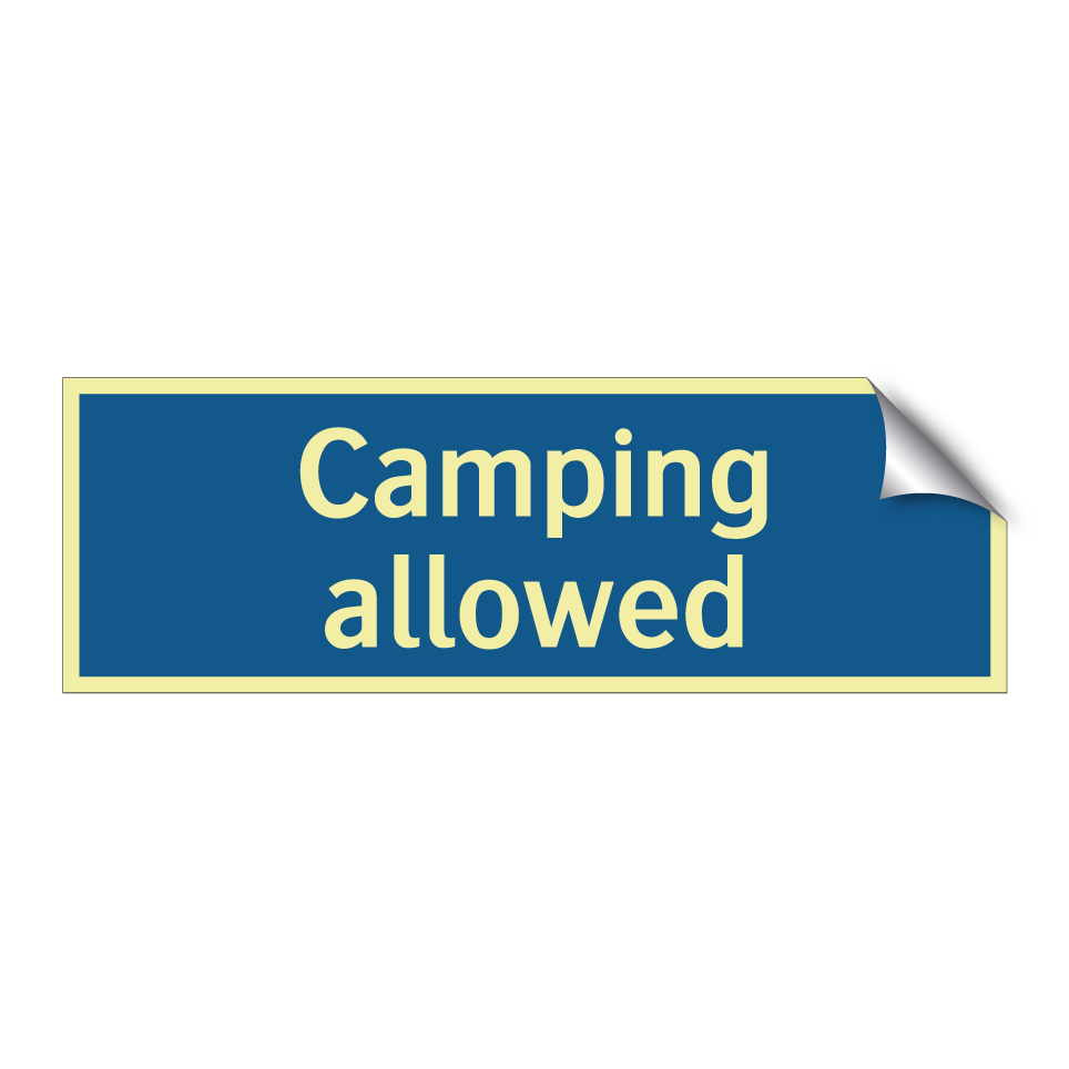 Camping allowed
