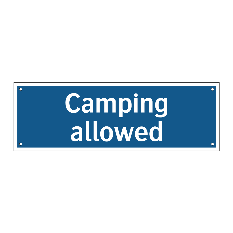 Camping allowed