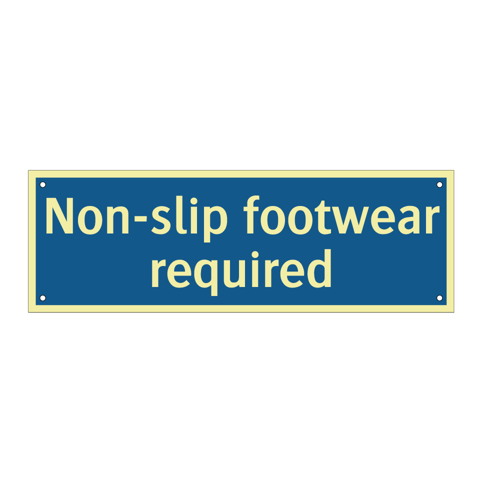Non-slip footwear required