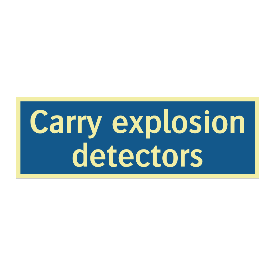 Carry explosion detectors