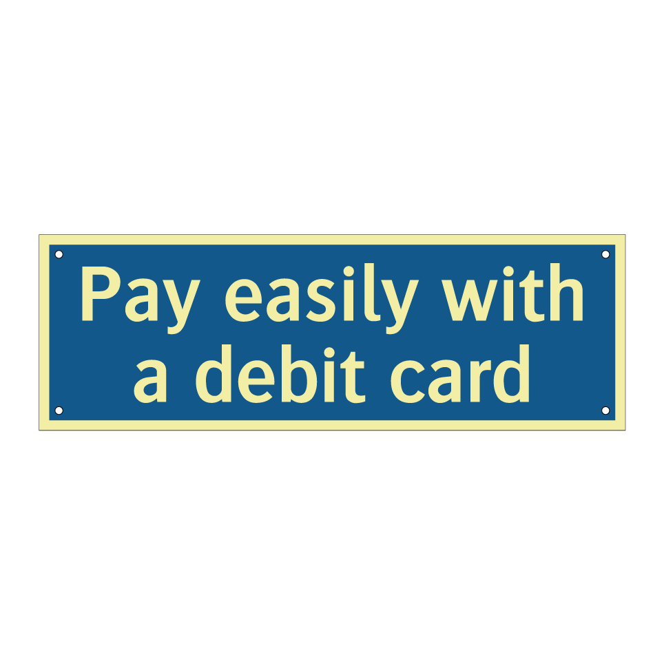 Pay easily with a debit card
