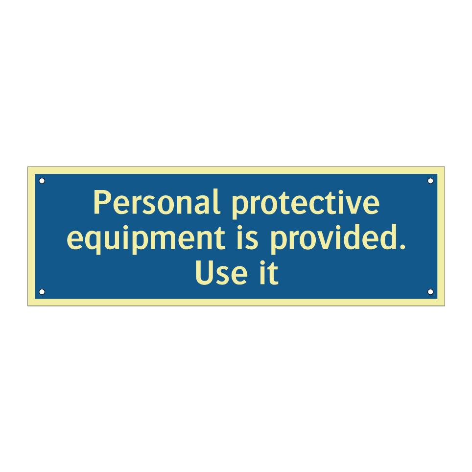 Personal protective equipment is provided. Use it