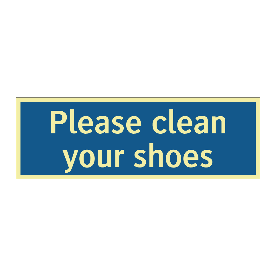 Please clean your shoes