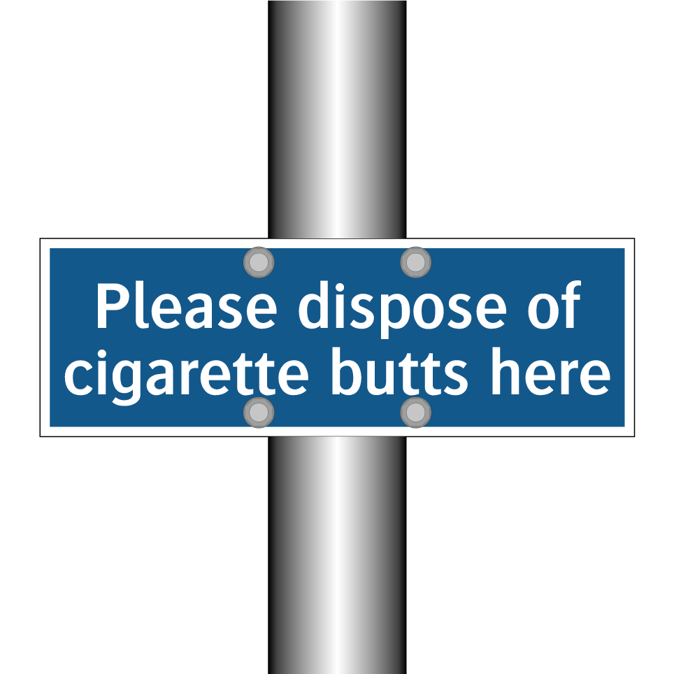 Please dispose of cigarette butts here