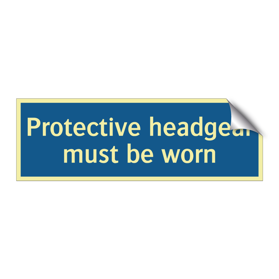 Protective headgear must be worn